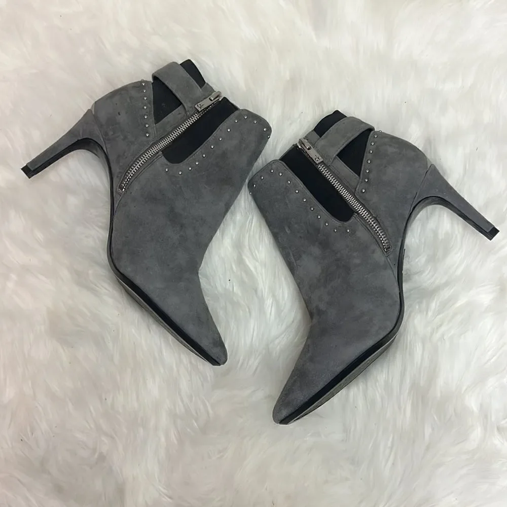 Calvin Klein grey‎ Jozie heeled booties Size 9.5 Bin 15
